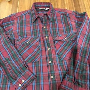 Five Brother Vintage Flannel Shirt • Red/Green Plaid • M Tallman